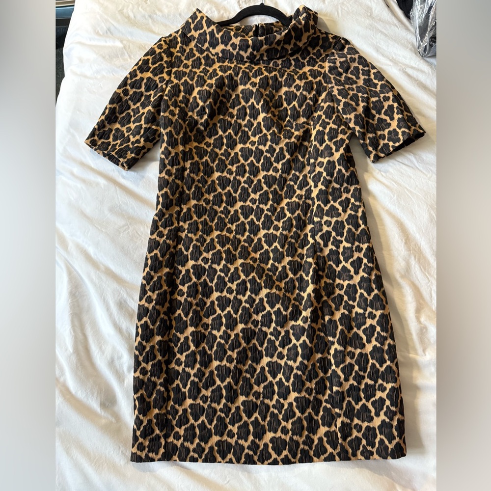 Trina Turk Black and Gold Animal Print Dress